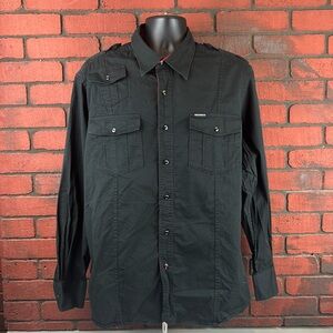 Rocawear Men's Black‎ Button Down Extra Large